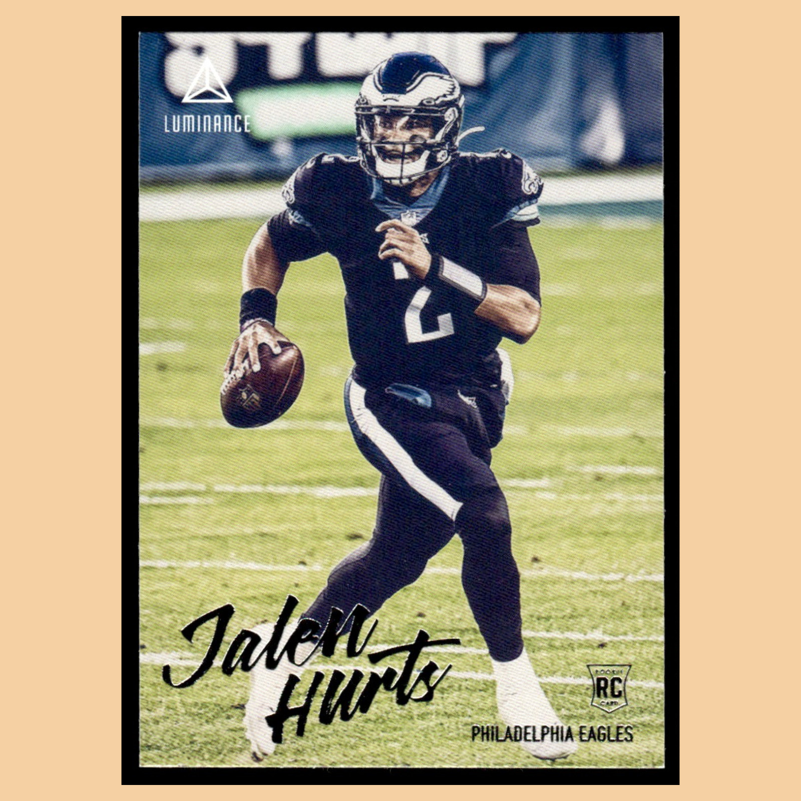 Jalen Hurts #210 2020 Panini Chronicles Luminance Update Rookies Green Eagles NM