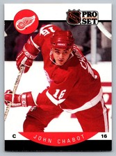 John Chabot 1990 Pro Set HOCKEY #68 Detroit Red Wings