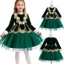 Kids Girls Dancewear Tutu Costumes Party Dress Wedding Gown Princess Pageant