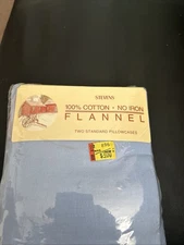 WestPoint Stevens Flannel Pillowcases Set of 2 Standard Light Blue