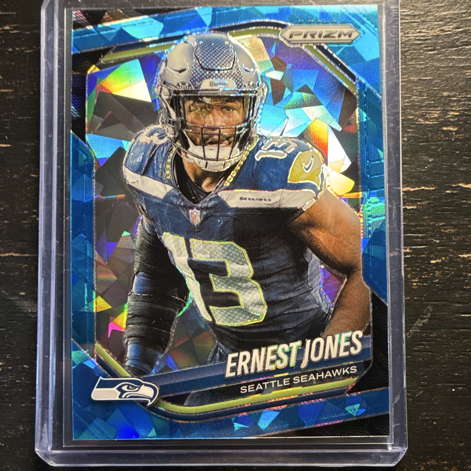 2025 Panini Prizm Blue Ice Ernest Jones /99 #282 Seattle Seahawks