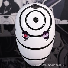 Naruto-LED Glowing Ninja Mask Uchiha Obito Tobi Kamui Sharingan Cosplay Helmet