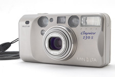 Minolta Capios 130s Silver Point Shoot Compact Film Camera MINT w/Case