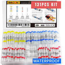 131PCS Solder Seal Wire Connectors Heat Shrink Waterproof Butt Splice Kit