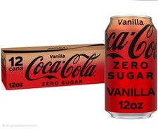 Coca-Cola Zero Sugar Vanilla Soda Pop, 12 fl ...