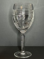 Vintage Ralph Lauren Crystal Glen Plaid Clear Goblet Signed 1990’s Retired 