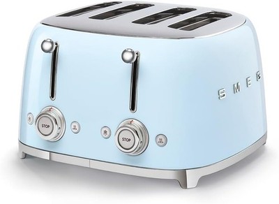 SMEG 4 Slice Toaster TSF03 Retro Pastel Blue 1800W