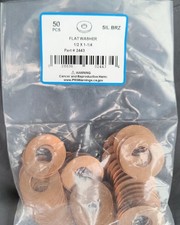 1/2 x 1-1/4 Silicon Bronze Flat Washers Marine Grade Standard Round Washer Qty50