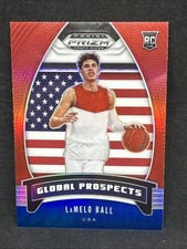 2020-21 Prizm Draft Picks Collegiate LaMelo Ball RC Red White and Blue #98