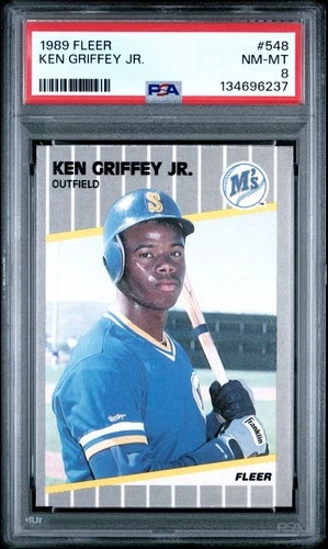 1989 Fleer Ken Griffey Jr #548 PSA NM-MT 8