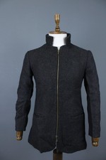 YOHJI YAMAMOTO Costume d'Homme Black Full Zip Pockets Wool Jacket Size 6