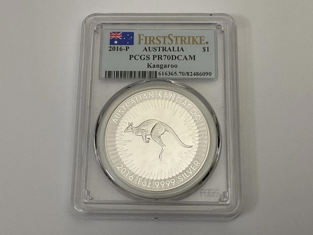 Australian Kangaroo Grade MS 70 PCGS Certified Silver Bullion