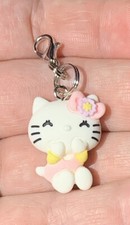 Hello Kitty Charm Zipper Pull  Keychain Add On Clip 