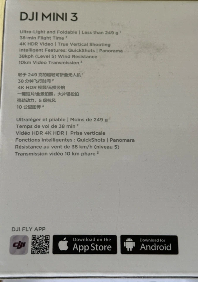 DJI Mini 3 Camera Drone (with RC Remote) Brand New Sealed - Image 3 of 4