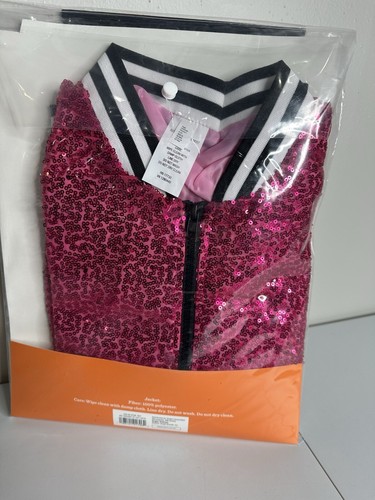 POP STAR Sequined Jacket Costume Halloween Dance ONE SIZE Adult JUnior Hyde Eek - Picture 4 of 4