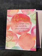 Friendship Greeting Card Watercolor Rainbow Bubbles