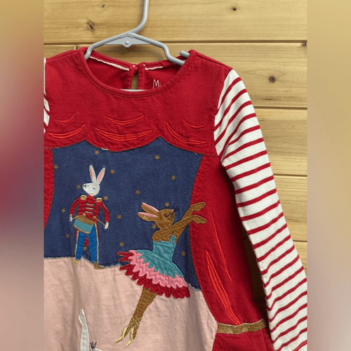 Mini Boden Size 5/6 Christmas Ballerina Dance Novelty Long Sleeve Dress - Picture 4 of 13