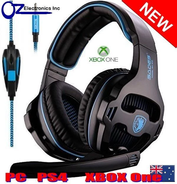 SADES SA-810 Multi Platform Gaming Headset Mic Chat Black Xbox one PS4 PC - Image 2 of 4