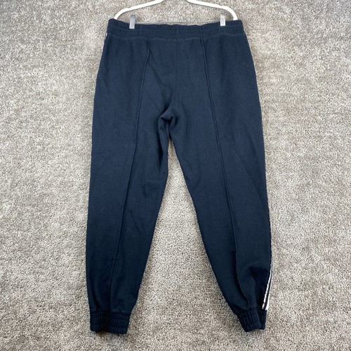 Forever 21 Jogger Pants Men's Size XL Black Elastic Waist Drawstring Side Seam - Picture 3 of 9