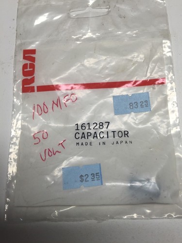 Capacitor RCA 161287 100MFD 50 Volt Taicon - Picture 2 of 7