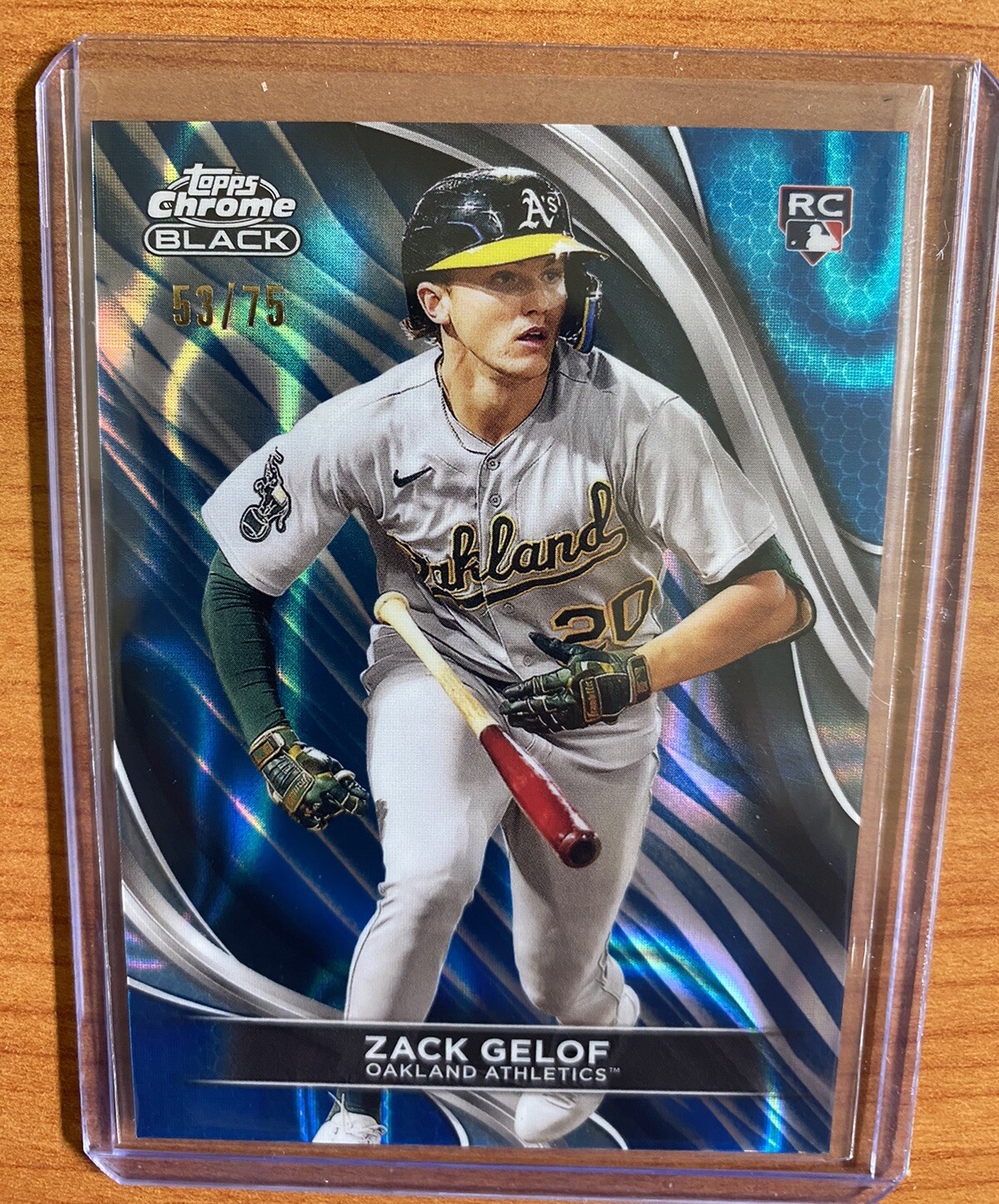 2024 Topps Chrome Black ZACK GELOF RC Blue Lava Refractor/75 # 40 Athletics