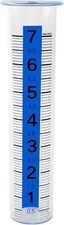 Plastic Rain Gauge Replacement Tube 7" Easy to Read Freeze Proof Rain Gauges Out