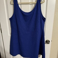 ROYAL BLUE STRETCHY MINI DRESS/TUNIC-ONE CLOTHING BRAND-SIZE 3X