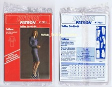 Patron Prima 7021 Vintage Tailleur Femme T 36 à 44 Créateur Patrick Hazan NEUF