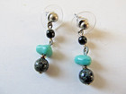 Vintage New Old Stock Glass Dangle Earrings Posts — photo 7
