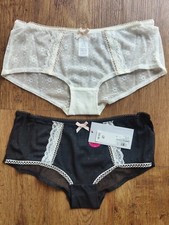 M&S Low Rise 2 Pack Shorts / Knickers UK 6 Reg