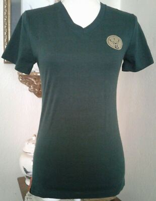 Jägermeister USA Damen T-shirt dunkelgrün V-Neck Größe S / M / L grün