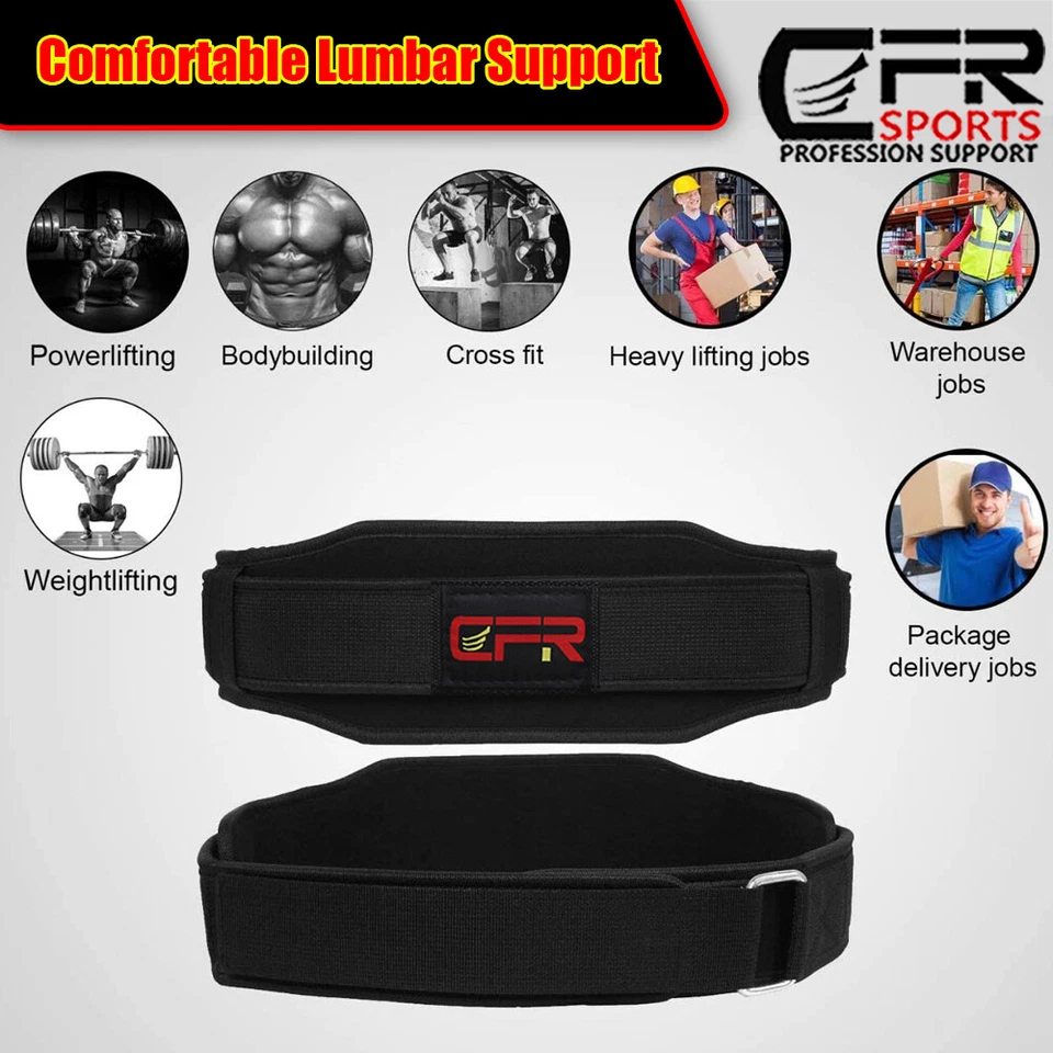 Waist Support Belt Heavy Weight Lifting Lumbar Work Lower Back Strap Brace CFR - Image 4 of 4