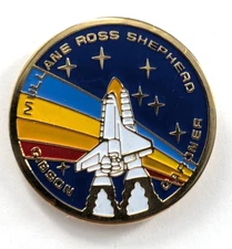 VTG 1988 NASA Aerospace Space Shuttle Atlantis Pin - STS-27 Mission Crew
