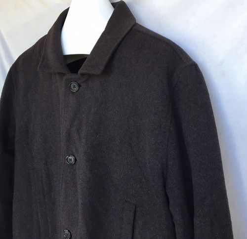 Jacob Siegel Wollmischung Mantel Jacke Mokka dunkelbraun geknöpft vorne Herren XL - Bild 4 von 12