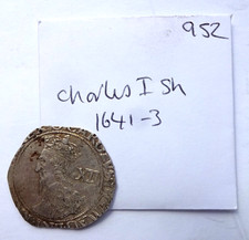Charles I Shilling mm Triangle in circle 1641-3 (from Aylesbury coin hoard) F
