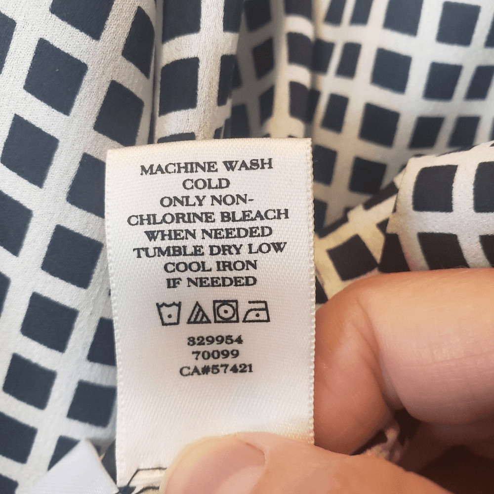 ANN TAYLOR Windowpane Pattern Button-down Blouse - image 8