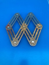 VINTAGE ANNEE 70 DESSOUS DE PLAT INOX  Accordéon Type ZIG ZAG