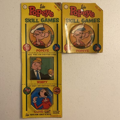 Vintage 1965 King Features Syndicate Lido Popeye Skill Games 
