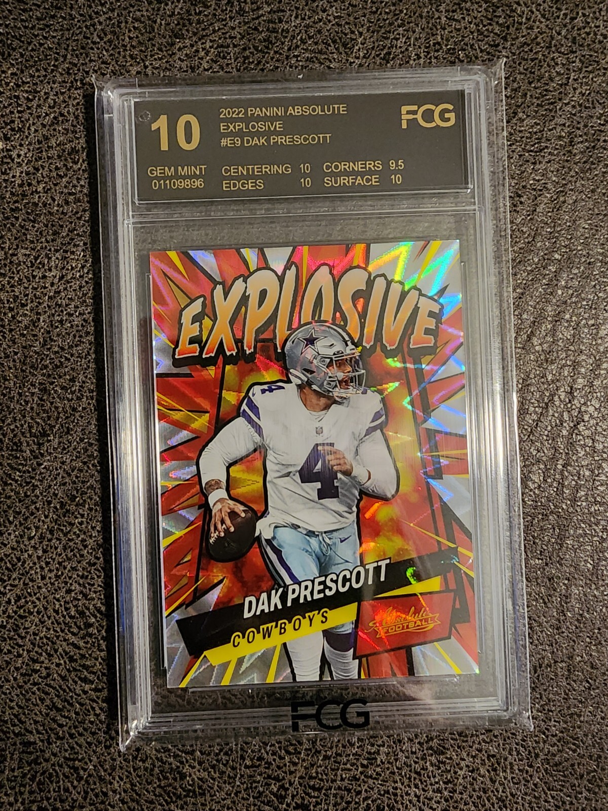 2022 Absolute Football Dak Prescott  EXPLOSIVE ULTRA SSP Dallas Cowboys Grade 10