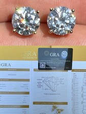 8ct TW Moissanite Huge Big Mens 10mm 14k Gold...