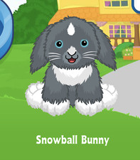 Webkinz Snowball Bunny Virtual PET Código de Adopción ¡Solo Mensaje Bola de Nieve Bunny!!