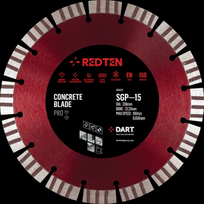 Dart Red Ten SGP-15 300mm Diamond Blade For Cutting Concrete 20mm Bore Size