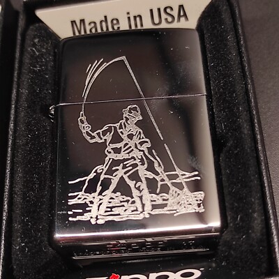Zippo ANGLER , High Polish Chrome,  Feuerzeug