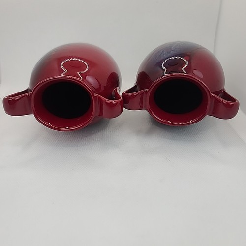 Paar Royal Doulton Flambe gesungene Vase mit zwei Griffen signiert Charles Noke FM Fred Moore - Bild 6 von 14