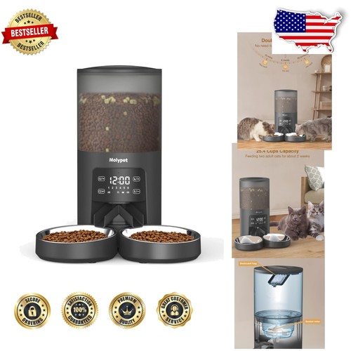 Advanced 6L Cat Feeder for Multiple Pets - Programmable & Anti-Jam ...