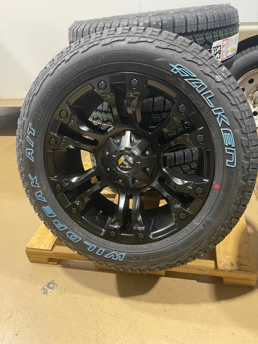 20x9 Fuel D560 Vapor Black Wheels 32 Falken AT Tires 6x135 Ford F150 Expedition - Picture 5 of 6
