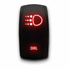 Red Laser Led Rocker Switch Light 20a 12v On Off - Drl Daytime Running Lights
