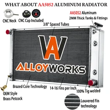 4 Row Radiator For 1977-1992 Cadillac Brougham Fleetwood DeVille Pontiac CU232