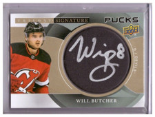 Will Butcher 2018-19 Upper Deck Trilogy Signature Pucks Card #SP-WB