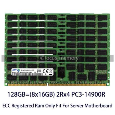 Samsung 128G (8x16GB) 2Rx4 PC3-14900R DDR3-1866 ECC
